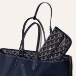 Goyard Goyardine Navy Blue Anjou PM Reversible Tote Bag Palladium Hardware - Image 3